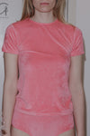 BASERANGE short-sleeved T-shirt TOOT-VE-AU23 drunk powder